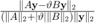 $\frac{\|A\mathbf{y}-\vartheta B \mathbf{y}\|_2}{(\|A\|_2+|\vartheta|\|B\|_2)\|\mathbf{y}\|_2}$