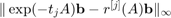 $\| \exp(-t_j A)\mathbf{b} - r^{[j]}(A) \mathbf{b} \|_\infty$